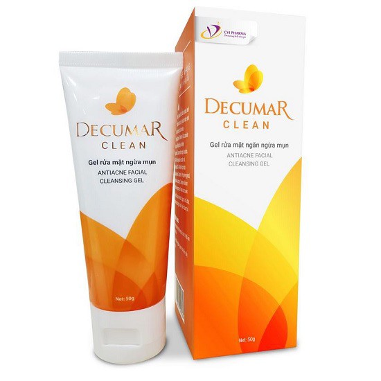 Gel Rửa Mặt Ngừa Mụn Decumar Clean Antiacne Facial Cleansing Gel 50g [HSD 06/2022]