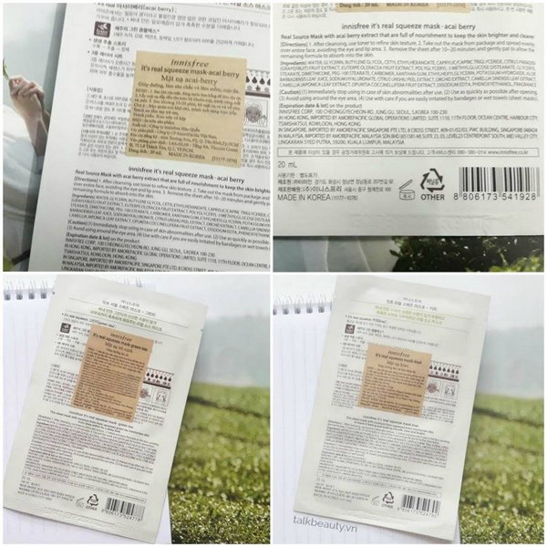 Mặt Nạ Innisfree It's Real Squeeze Mask