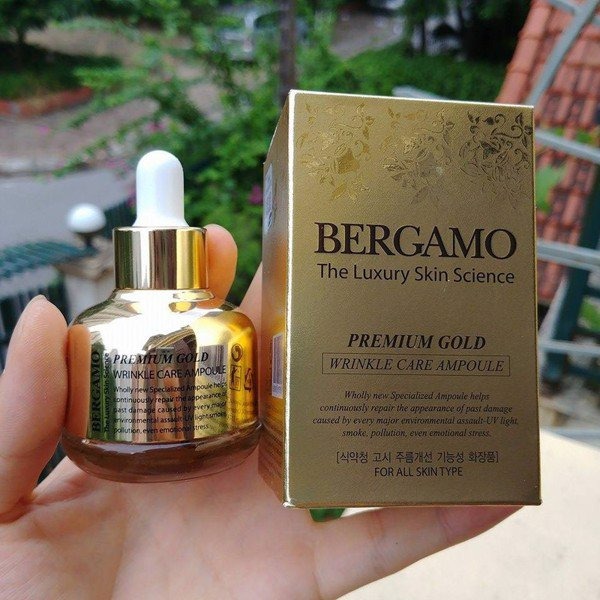 Serum Dưỡng Trắng Và Làm Săn Chắc Da Bergamo Premium Gold Wrinkle Care Ampoule 