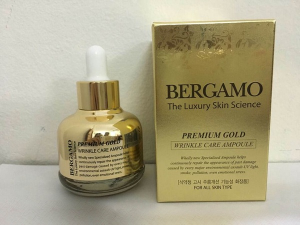 Serum Dưỡng Trắng Và Làm Săn Chắc Da Bergamo Premium Gold Wrinkle Care Ampoule 