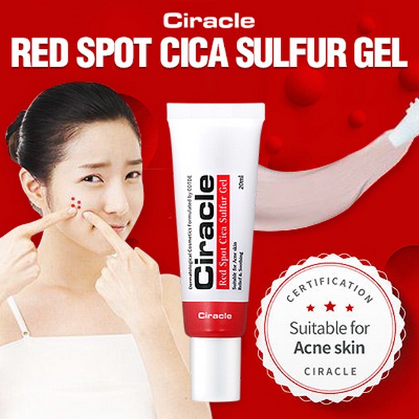 Gel Trị Mụn Cấp Tốc 3 Ngày 2 Đêm Ciracle Red Spot Cica Sulfur Gel 20ml