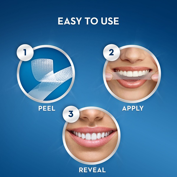 Hướng dẫn sử dụng Miếng Dán Trắng Răng Crest 3D White Strips Dental Whitening Kit