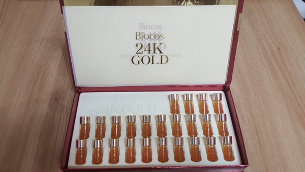 Set 24 Lọ Tinh Chất Vàng Coréana Biocos 24K Gold Perfect Collagen Ampoule