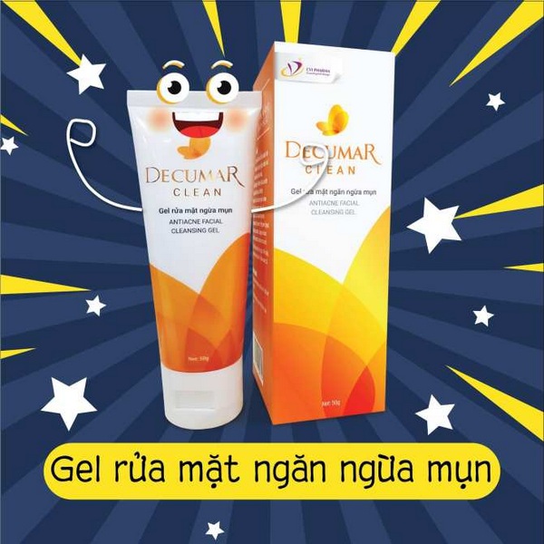Gel Rửa Mặt Ngừa Mụn Decumar Clean Antiacne Facial Cleansing Gel 50g