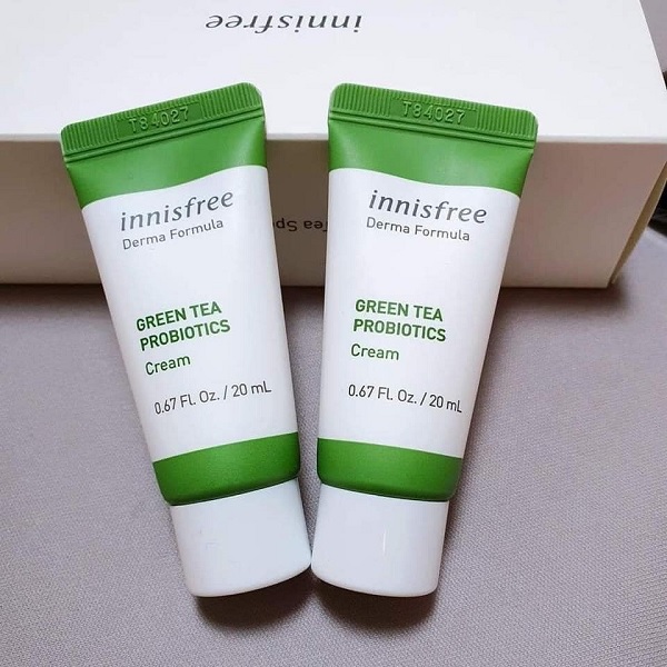 Kem Dưỡng Ẩm Phục Hồi Hàng Rào Bảo Vệ Da Innisfree Derma Formula Green Tea Probiotics Cream 20ml