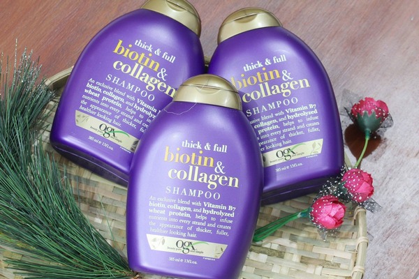 Dầu Gội Kích Mọc Tóc OGX Thick And Full Biotin And Collagen Shampoo