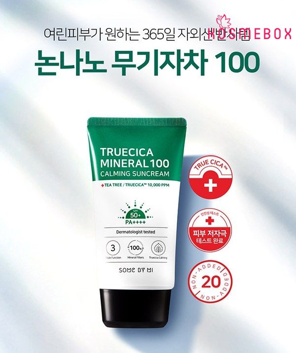 Kem Chống Nắng Dưỡng Ẩm Some By Mi Truecica Mineral 100 Calming Suncream SPF50+/PA+++ 50ml