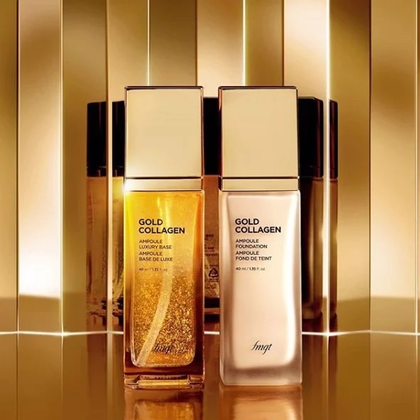 Hình ảnh thực tế Kem Lót Cao Cấp Làm Sáng Hồng Da Và Chống Lão Hoá The Face Shop Gold Collagen Luxury Base 40ml