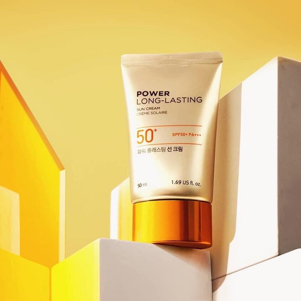Hình ảnh thực tế Kem Chống Nắng Lâu Trôi The Face Shop Natural Sun Eco Power Long Lasting Sun Cream SPF50+/PA+++ 50ml