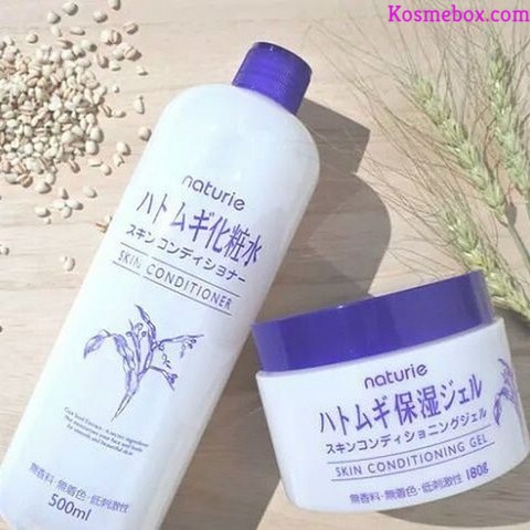 Review Bộ Dưỡng Ẩm Đa Năng Cho Da Dầu, Da Nhạy Cảm Chiết Xuất Từ Hạt Ý Dĩ Nhật Bản Naturie Hatomugi Skin Care Set